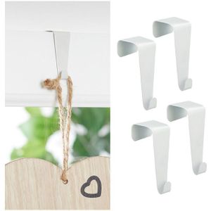 12x stuks Keuken/badkamer/slaapkamer  metalen ophanghaakjes 4 cm