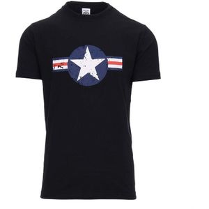 Zwart USA Airforce logo t-shirt voor heren - Vintage kleding