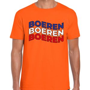 Oranje verkleed t-shirt Koningsdag - boeren protest - heren