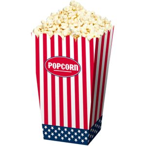 4x Amerikaanse bioscoop popcorn bakjes 16 cm