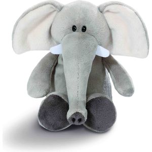 Nici olifant  pluche knuffel - grijs - 20 cm