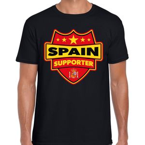 Spanje / Spain supporter t-shirt zwart voor heren