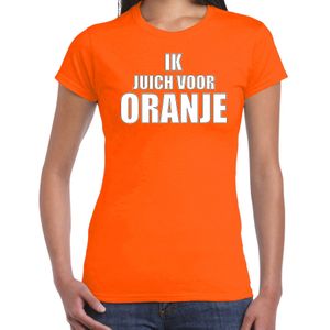 Oranje fan shirt / kleding Holland ik juich voor oranje EK/ WK voor dames