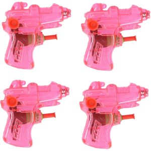 Mini waterpistool - 10x - roze - kunststof - 8 centimeter - zomer speelgoed