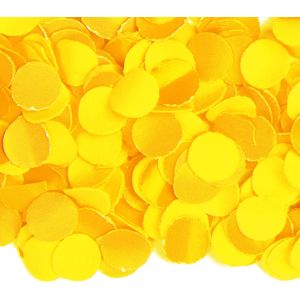 5x zakjes van 100 gram party confetti kleur geel