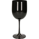 Onbreekbaar wijnglas zwart kunststof 48 cl/480 ml