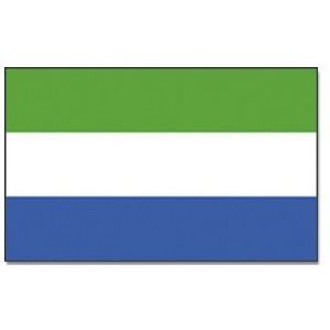 Gevelvlag/vlaggenmast vlag Sierra Leone 90 x 150 cm
