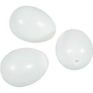 Witte plastic paaseieren 12 stuks 10 cm