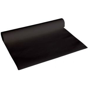 Luxe papieren tafelloper zwart 480 x 40 cm