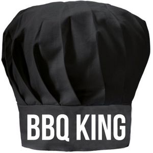 BBQ king cadeau/ verkleed koksmuts zwart volwassenen
