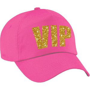 VIP pet / cap roze met gouden letters voor dames en heren