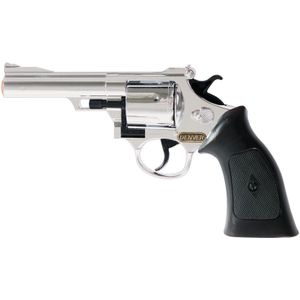 Cowboy verkleed speelgoed revolver/pistool kunststof 12 schots plaffertjes