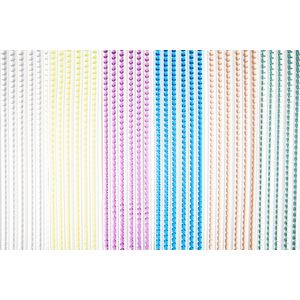 Multicolor kunststof vliegen/insecten kralen gordijn 93 x 220 cm