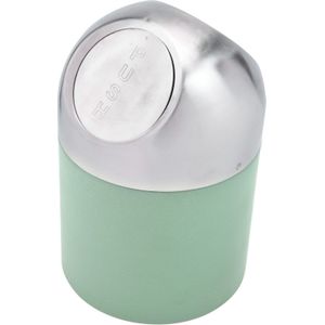 Excellent Houseware Mini prullenbakje met klepdeksel - groen - 1.3L