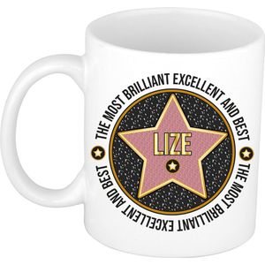 Bellatio Decorations Naam mok Lize - most briljant - cadeau beker