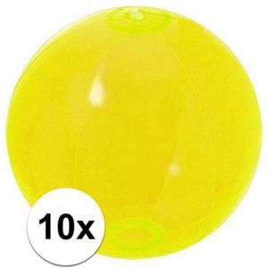 10x Neon gele strandbal
