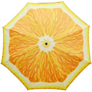 Parasol - sinaasappel fruit - D180 cm - UV-bescherming - incl. draagtas