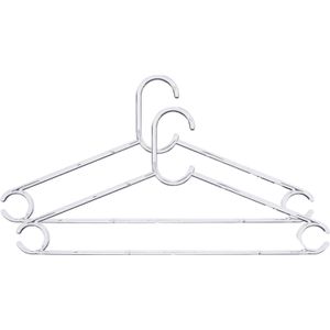 12x Transparante kledinghangers/kleerhangers 42,5 cm van kunststof