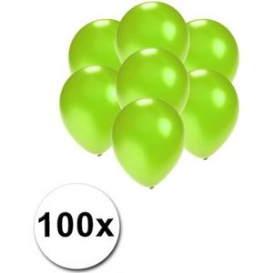 100x Mini ballonnen groen metallic