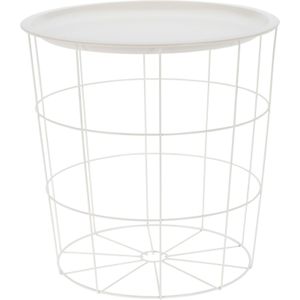 Bijzettafel rond metaal wit D40 x H40 cm - Home Deco meubels en tafels