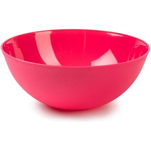 Plasticforte Serveerschaal/Saladeschaal - D25 x H10 cm - kunststof - fuchsia roze - 2,5 liter