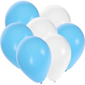 Beieren/bayern kleuren blauw/wit thema ballonnen 90x stuks