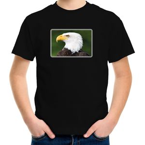 Dieren t-shirt met arenden foto zwart voor kinderen - zeearend vogel cadeau shirt