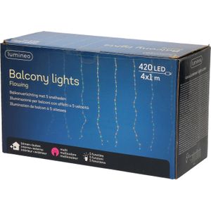LED gordijnverlichting balkon gekleurd 420 lampjes