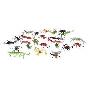Set met mini insecten dieren figuren 24-delig