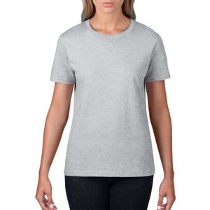 Grijze dames casual t-shirts met ronde hals