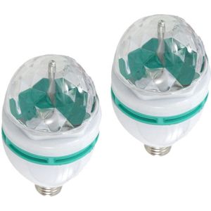 Set van 3x disco lampen/licht Led E27 fitting draaiend/roterend met kleureffecten