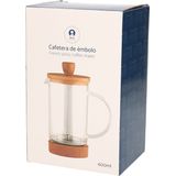 Cafetiere French Press koffiezetter bamboe 600 ml