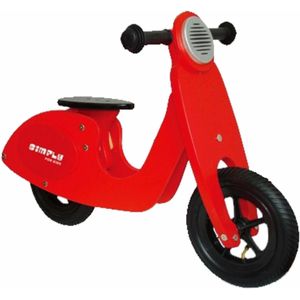 Houten loopscooters rood