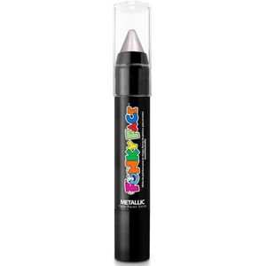 Paintglow Face paint stick - metallic zilver - 3,5 gram - schmink/make-up stift/potlood