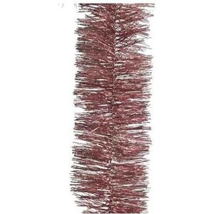 2x Kerst lametta guirlandes oud roze 270 cm kerstboom versiering/decoratie