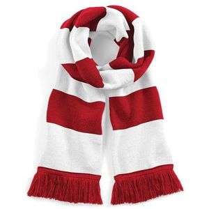Rood met witte sjaal 182 cm