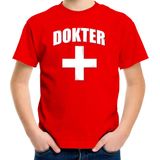 Dokter met kruis verkleed t-shirt rood voor kinderen