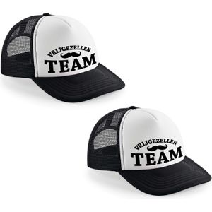 4x stuks vrijgezellen Team vrijgezellen snapback cap/ truckers petje zwart heren