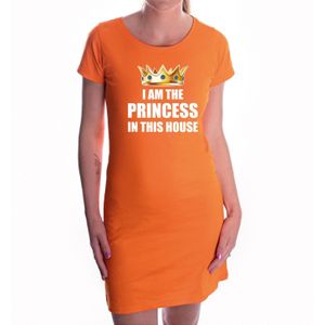 Oranje Koningsdag jurkje Im the princess in this house voor dames