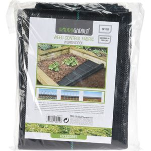 Pro Garden Gronddoek/worteldoek - anti onkruid - tuin - 100 x 1000 cm - zwart