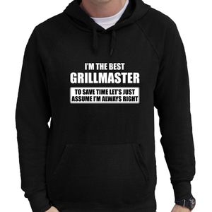 The best grillmaster bbq hoodie - verjaardag/feest hoodie zwart voor heren