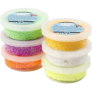 12x Knutsel Foam Clay klei gekleurd 14 gram