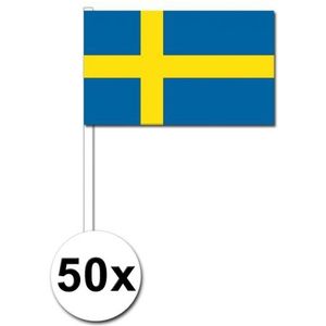 Zwaaivlaggetjes Zweden 50 stuks