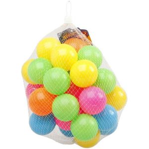 50x Ballenbakballen neon kleuren 6 cm speelgoed