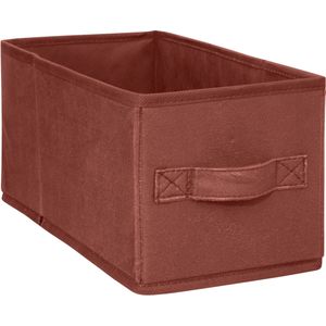 5Five Opbergmand/kastmand - 7 liter - bordeaux rood - 15 x 31 x 15 cm - Vakkenkast manden