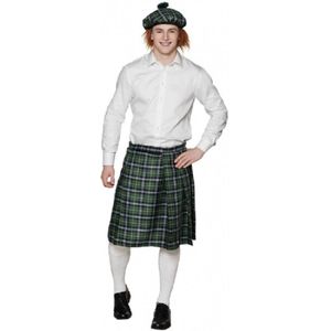 Set van 2x stuks groene Schotse verkleed rokken/kilts voor heren