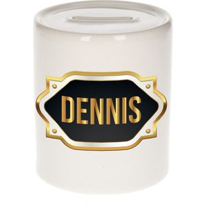 Dennis naam / voornaam kado spaarpot met embleem
