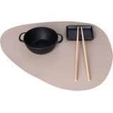 8x Lederlook onderleggers/placemats voor borden creme 34 x 42 cm