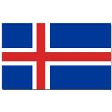 Gevelvlag/vlaggenmast vlag IJsland 90 x 150 cm