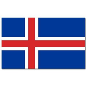 Gevelvlag/vlaggenmast vlag IJsland 90 x 150 cm